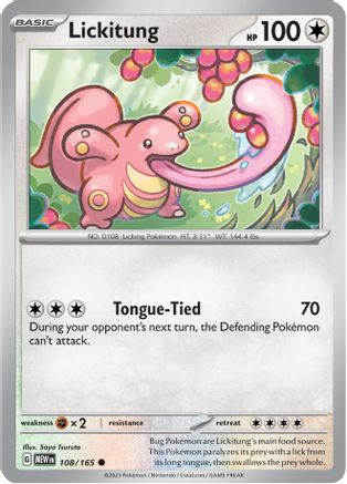 Lickitung 108/165 - Reverse Holofoil SV Scarlet & Violet 151 - Common