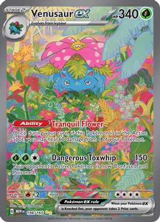 Venusaur ex 198/165 - Holofoil SV Scarlet & Violet 151 - Special Illustration Rare