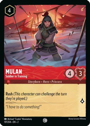 Mulan (Soldier in Training) - 117/204 - Common (Foil)