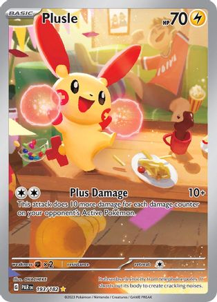 Plusle 193/182  - Holofoil SV04 Paradox Rift - Illustration Rare