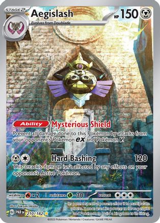 Aegislash 210/182 - Holofoil SV04 Paradox Rift - Illustration Rare