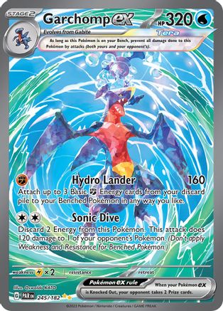Garchomp ex 245/182 - Holofoil SV04 Paradox Rift - Special Illustration Rare