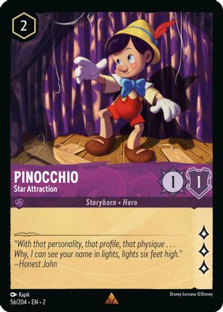 Pinocchio (Star Attraction) - 56/204 - Rare (Foil)