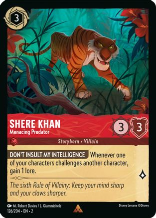 Shere Khan (Menacing Predator) - 126/204 - Rare (Foil)
