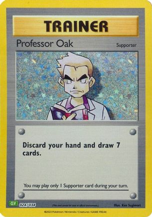 Professor Oak (CLV) 024 - Holofoil - Classic Collection