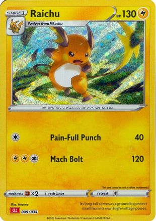 Raichu 009 - Holofoil - Classic Collection