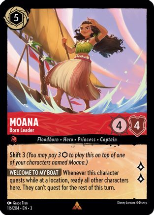 Moana (Born Leader) - 116/204 - Rare (Foil)