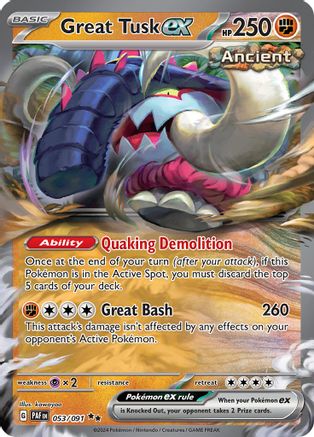Great Tusk ex 053 - Holofoil - Double Rare