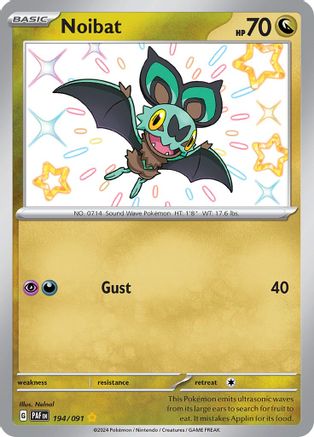 Noibat 194/091 - Holofoil SV Paldean Fates - Shiny Rare