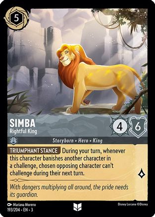 Simba (Rightful King) - 193/204 - Uncommon (Foil)