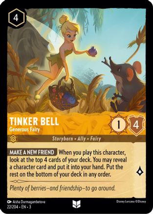 Tinker Bell (Generous Fairy) - 22/204 - Uncommon