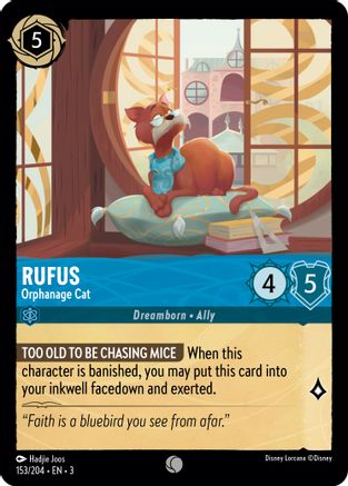 Rufus (Orphanage Cat) - 153/204 - Common (Foil)