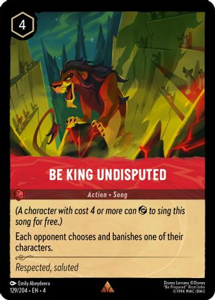 Be King Undisputed - 129/204 - Rare (Foil)