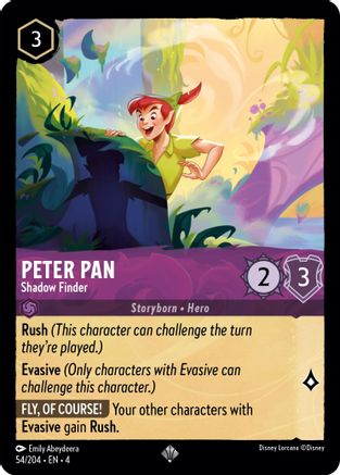 Peter Pan (Shadow Finder) - 54/204 - Super Rare (Foil)