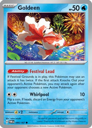 Goldeen 044/167 - Reverse Holofoil SV06 Twilight Masquerade - Common