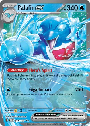 Palafin ex 061/167 - Holofoil SV06 Twilight Masquerade - Double Rare