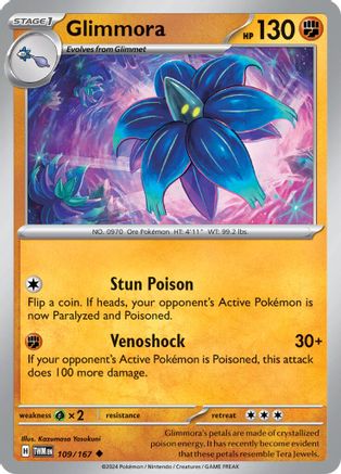 Glimmora 109/167 - Reverse Holofoil SV06 Twilight Masquerade - Uncommon