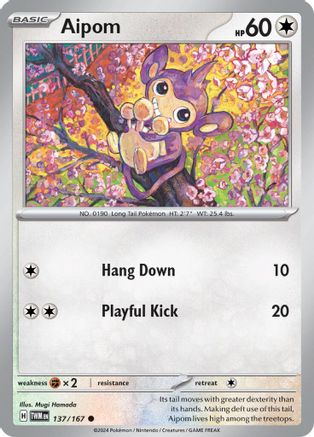 Aipom 137/167 SV06 Twilight Masquerade - Common