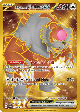 Bloodmoon Ursaluna ex 222/167  - Holofoil SV06 Twilight Masquerade - Hyper Rare