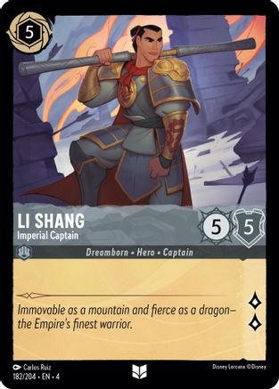 Li Shang (Imperial Captain) - 182/204 - Uncommon (Foil)