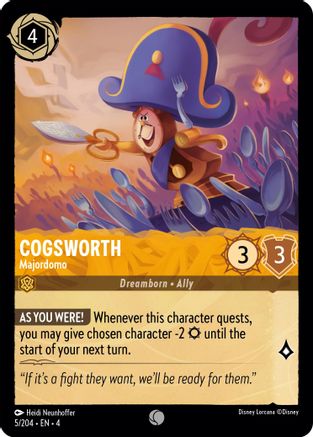 Cogsworth (Majordomo) - 5/204 - Common (Foil)