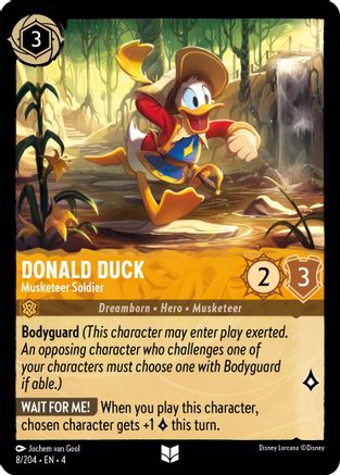 Donald Duck (Musketeer Soldier) - 8/204 - Uncommon (Foil)