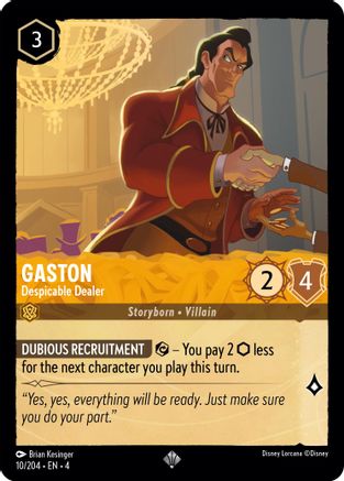 Gaston (Despicable Dealer) - 10/204 - Super Rare (Foil)