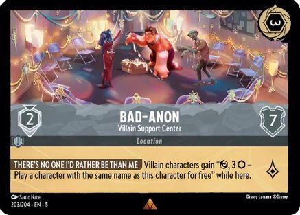 Bad-Anon (Villain Support Center) - 203/204 - Rare (Foil)