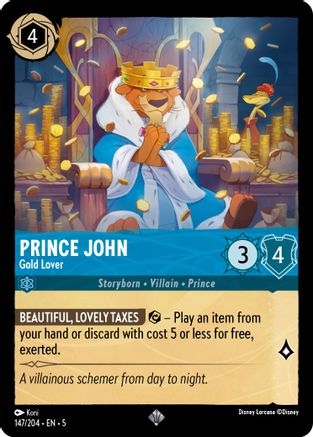 Prince John (Gold Lover) - 147/204 - Super Rare