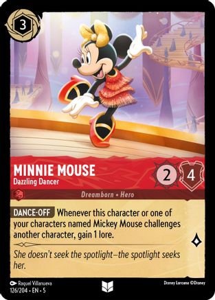 Minnie Mouse (Dazzling Dancer) - 126/204 - Uncommon (Foil)