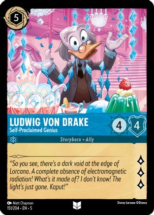 Ludwig Von Drake (Self-Proclaimed Genius) - 151/204 - Uncommon (Foil)
