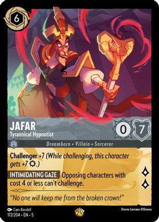 Jafar (Tyrannical Hypnotist) - 172/204 - Legendary (Foil)