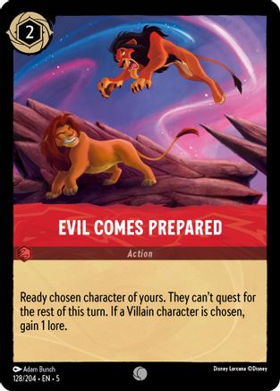 Evil Comes Prepared - 128/204 - Common (Foil)