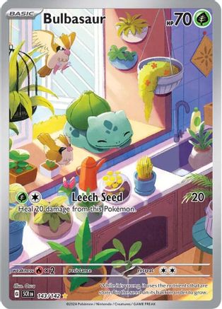 Bulbasaur 143/142 - Holofoil SV07 Stellar Crown - Illustration Rare