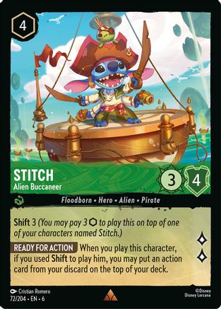 Stitch (Alien Buccaneer) - 72/204 - Rare (Foil)