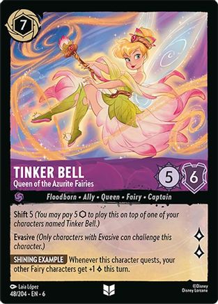 Tinker Bell (Queen of the Azurite Fairies) - 48/204 - Uncommon (Foil)