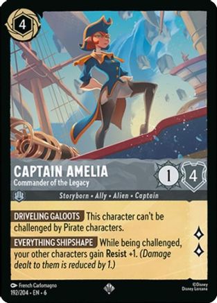 Captain Amelia (Commander of the Legacy) - 192/204 - Super Rare (Foil)