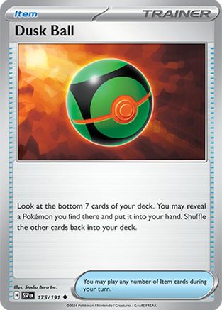 Dusk Ball 175/191 - Reverse Holofoil SV08 Surging Sparks - Uncommon