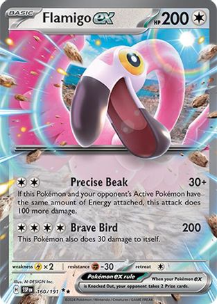 Flamigo ex 160/191 - Holofoil SV08 Surging Sparks - Double Rare