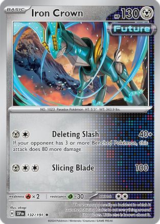 Iron Crown 132/191 - Reverse Holofoil SV08 Surging Sparks - Rare
