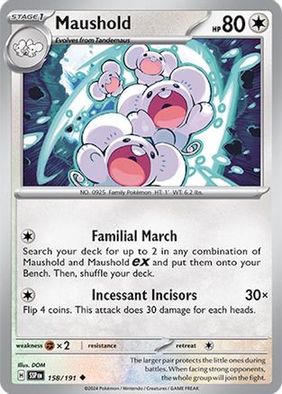 Maushold 158/191 - Reverse Holofoil SV08 Surging Sparks - Uncommon