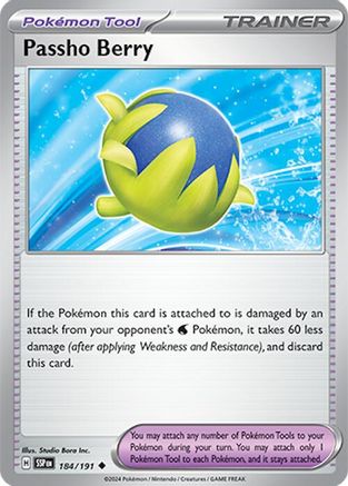 Passho Berry 184/191 - Reverse Holofoil SV08 Surging Sparks - Uncommon