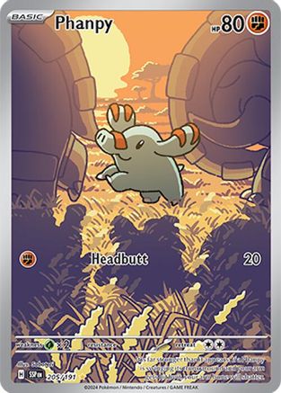 Phanpy 205/191 - Holofoil SV08 Surging Sparks - Illustration Rare7