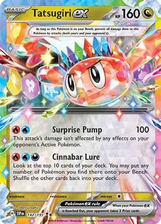 Tatsugiri ex 142/191 - Holofoil SV08 Surging Sparks - Double Rare