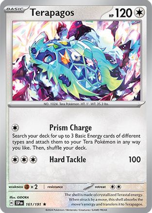 Terapagos 161/191 - Reverse Holofoil SV08 Surging Sparks - Rare