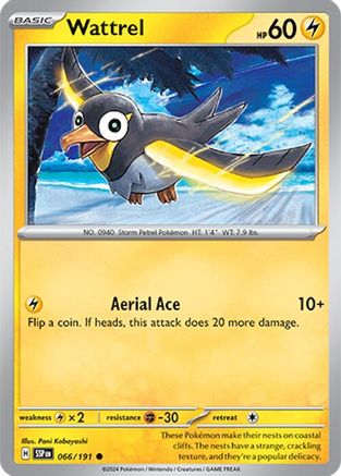 Wattrel 066/191 - Reverse Holofoil SV08 Surging Sparks - Common