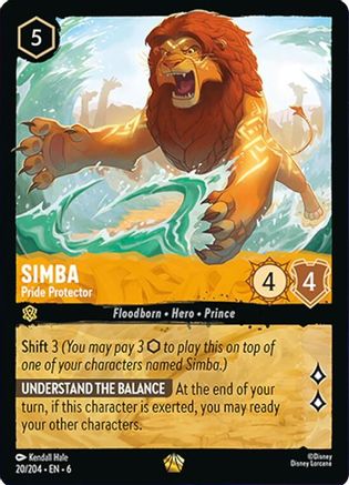 Simba (Pride Protector) - 20/204 - Legendary (Foil)