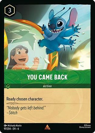 You Came Back - 97/204 - Rare (Foil)
