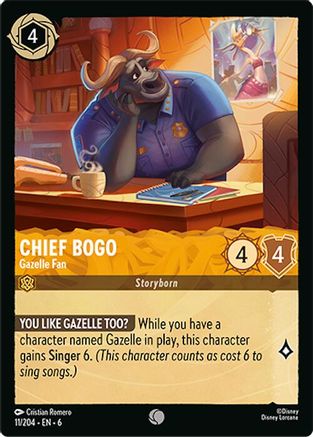Chief Bogo (Gazelle Fan) - 11/204 - Common (Foil)
