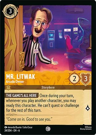 Mr. Litwak (Arcade Owner) - 24/204 - Common